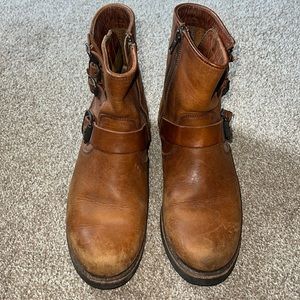 Frye distressed leather boots